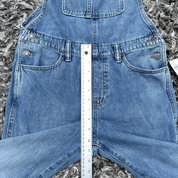 Old Navy Slouchy Straight Non Stretch Denim Jean Overalls Cotton Girls XL 14-16 - Picture 7 of 15